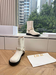 Dior Bolt Ankle Boot In Calfskin White - 3