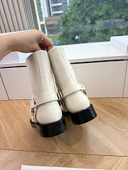 Dior Bolt Ankle Boot In Calfskin White - 5