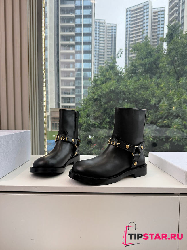 Dior Bolt Ankle Boot In Calfskin Black - 1