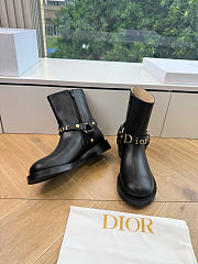 Dior Bolt Ankle Boot In Calfskin Black - 3