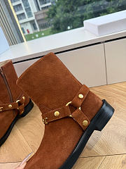 Dior Bolt Ankle Boot In Suede Brown - 3