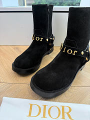 Dior Bolt Ankle Boot In Suede Black - 6