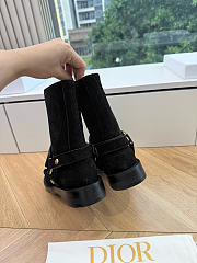 Dior Bolt Ankle Boot In Suede Black - 5