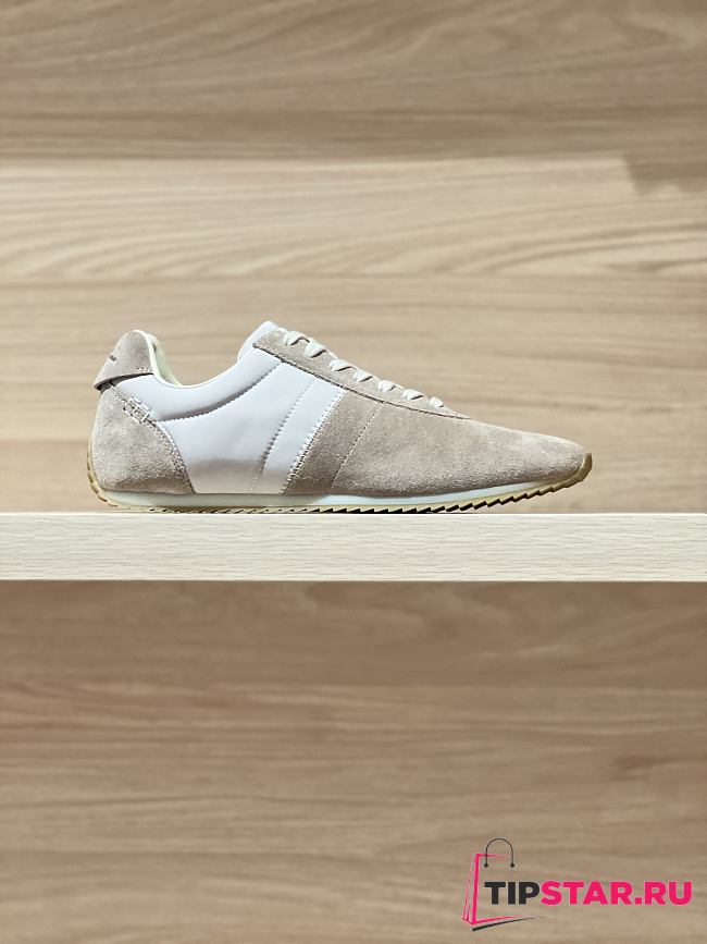 Loro Piana Fast Walk Sneaker In Maple/Dark Wheat - 1