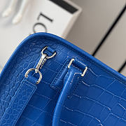 Loewe Large Amazona 180 in blue crocodile-embossed leather - 6
