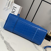 Loewe Large Amazona 180 in blue crocodile-embossed leather - 4