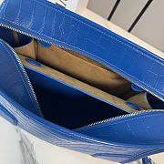 Loewe Large Amazona 180 in blue crocodile-embossed leather - 2