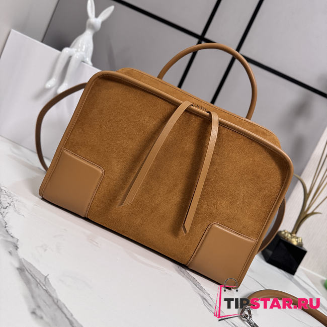 Loewe Large Amazona 180 bag in suede brown - 1