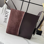 Loewe Medium Bilbao Chestnut Leather & Suede Bucket Bag Brown - 5