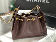 Chanel Mini 25 Hobo Bag Caviar In Brown - 5