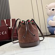 Gucci Venice mini bucket bag in suede brown - 1