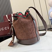 Gucci Venice small bucket bag in suede brown - 6