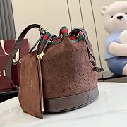 Gucci Venice small bucket bag in suede brown - 5
