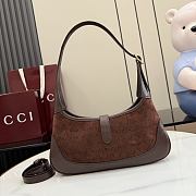 Gucci Jackie 1961 small shoulder bag dark brown GG suede - 6