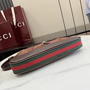 Gucci Jackie 1961 small shoulder bag dark brown GG suede - 5