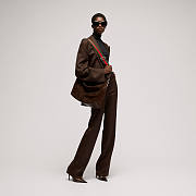 Gucci Brera medium crossbody bag dark brown soft perforated GG suede - 2