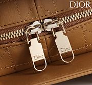 Dior Small D Granville Flat Macrocannage Gold Hardware In Tan - 4