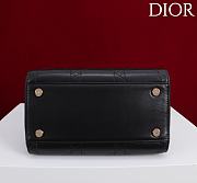 Dior Small D Granville Flat Macrocannage Gold Hardware In Black - 6