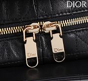 Dior Small D Granville Flat Macrocannage Gold Hardware In Black - 3