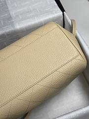 Chanel Shopping Tote Black Grained Calfskin In Ivory - 6