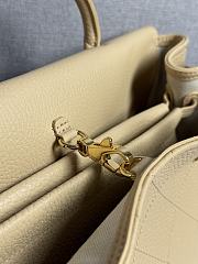 Chanel Shopping Tote Black Grained Calfskin In Ivory - 5