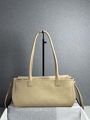 Chanel Shopping Tote Black Grained Calfskin In Ivory - 2