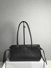 Chanel Shopping Tote Black Grained Calfskin In Black - 5