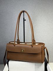 Chanel Shopping Tote Black Grained Calfskin In Brown - 3