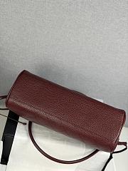 Chanel Shopping Tote Black Grained Calfskin In Burgundy - 6
