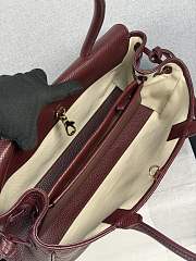 Chanel Shopping Tote Black Grained Calfskin In Burgundy - 4