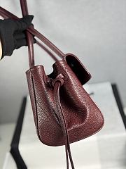 Chanel Shopping Tote Black Grained Calfskin In Burgundy - 2