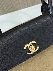 Chanel Shopping Tote Black Grained Calfskin and Beige Suede - 6