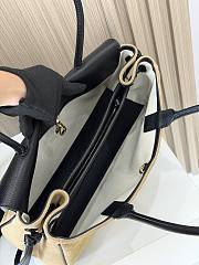 Chanel Shopping Tote Black Grained Calfskin and Beige Suede - 5
