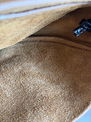 Celine Soft Triomphe Halfmoon In Suede Brown - 4