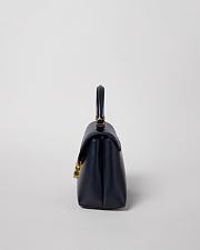 Celine Teen Nino Bag In Smooth Satinated Calfskin With Enamel Closure Navy Blue - 5