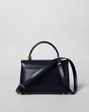 Celine Teen Nino Bag In Smooth Satinated Calfskin With Enamel Closure Navy Blue - 6
