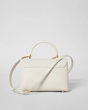 Celine Teen Nino Bag In Smooth Satinated Calfskin With Enamel Closure Cream White - 4