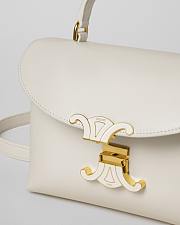 Celine Teen Nino Bag In Smooth Satinated Calfskin With Enamel Closure Cream White - 2